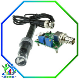KIT SENSOR PH LIQUIDO ANALÓGICO PH0-14 + SONDA BNC PH