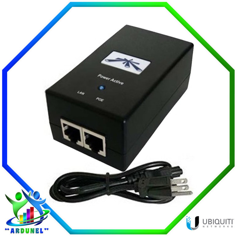 ADAPTADOR POE UBIQUITI DE 24 VDC ADAPTADOR POE UBIQUITI DE 24 VDC