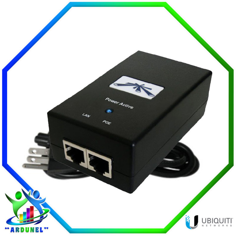 ADAPTADOR POE UBIQUITI DE 24 VDC ADAPTADOR POE UBIQUITI DE 24 VDC