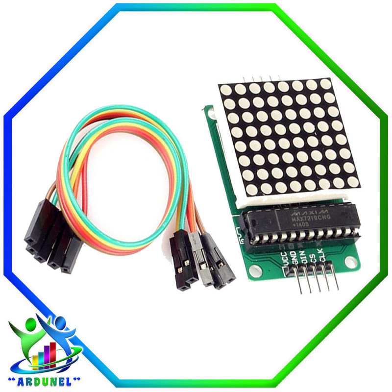 MODULO MATRIZ DE LED 8X8 + CABLE (ALTA CALIDAD) MODULO MATRIZ DE LED 8X8 + CABLE (ALTA CALIDAD)