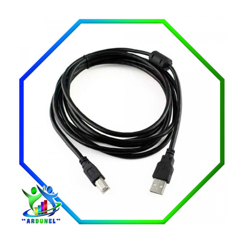 CABLE USB 2,0 AM/BM 1,8MTS NEGRO C/FILTRO ROWLAND CABLE USB 2,0 AM/BM 1,8MTS NEGRO C/FILTRO ROWLAND
