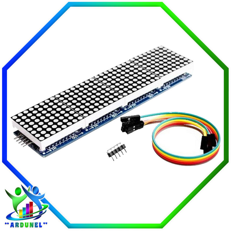 MÓDULO DE MATRIZ DE LED 32X8 MAX7219 + CABLE (ALTA CALIDAD) MÓDULO DE MATRIZ DE LED 32X8 MAX7219 + CABLE (ALTA CALIDAD)