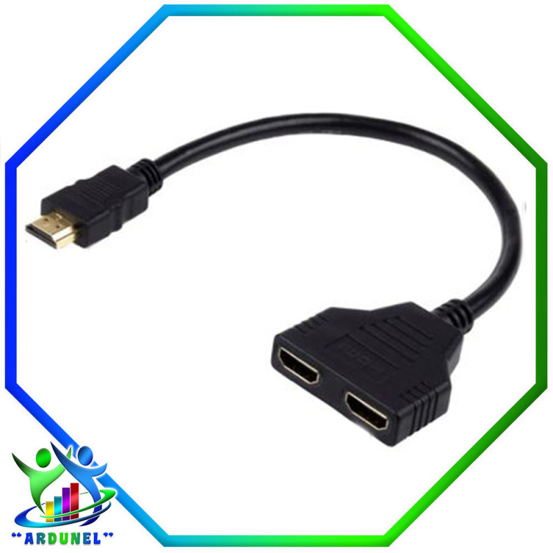 ADAPTADOR CABLE HDMI MACHO/2XHDMI HEMBRA PLANO NEGRO ADAPTADOR CABLE HDMI MACHO/2XHDMI HEMBRA PLANO NEGRO