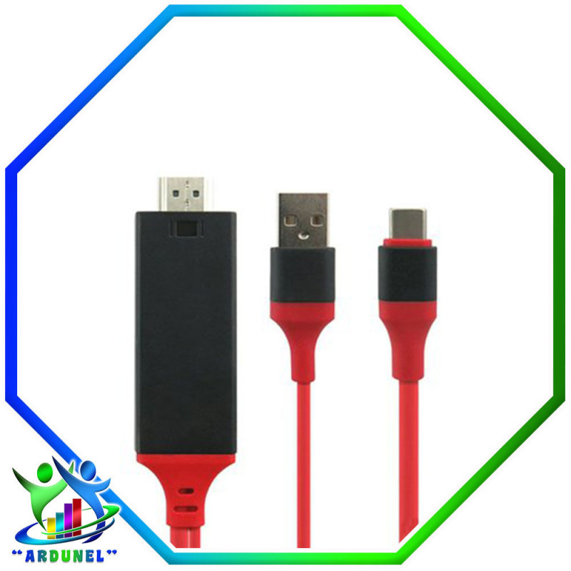 ADAPTADOR CABLE TYPE-C A UHD NEGRO, BLANCO, ROJO ADAPTADOR CABLE TYPE-C A UHD NEGRO, BLANCO, ROJO