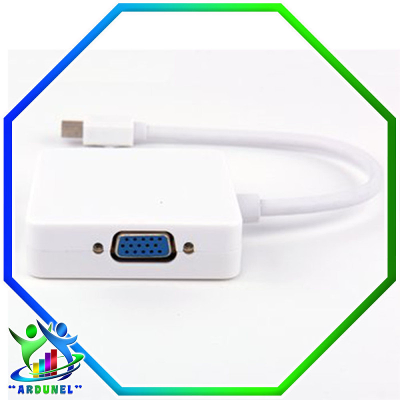 ADAPTADOR MINI DISPLAY PORT A VGA+DVI+HDMI NEGRO ADAPTADOR MINI DISPLAY PORT A VGA+DVI+HDMI NEGRO