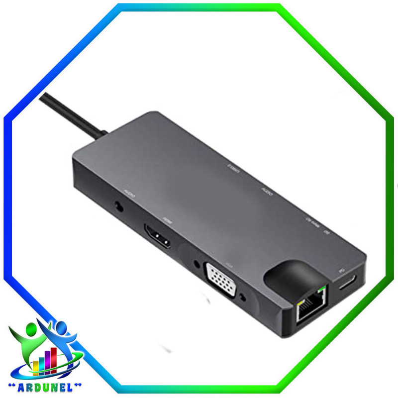 HUB 9 EN 1 USB-C ADAPTADOR 4K HUB 9 EN 1 USB-C ADAPTADOR 4K