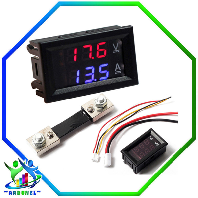 VOLTIMETRO AMPERIMETRO 0,28 PULGADAS 100V 100A VOLTIMETRO AMPERIMETRO 0,28 PULGADAS 100V 100A