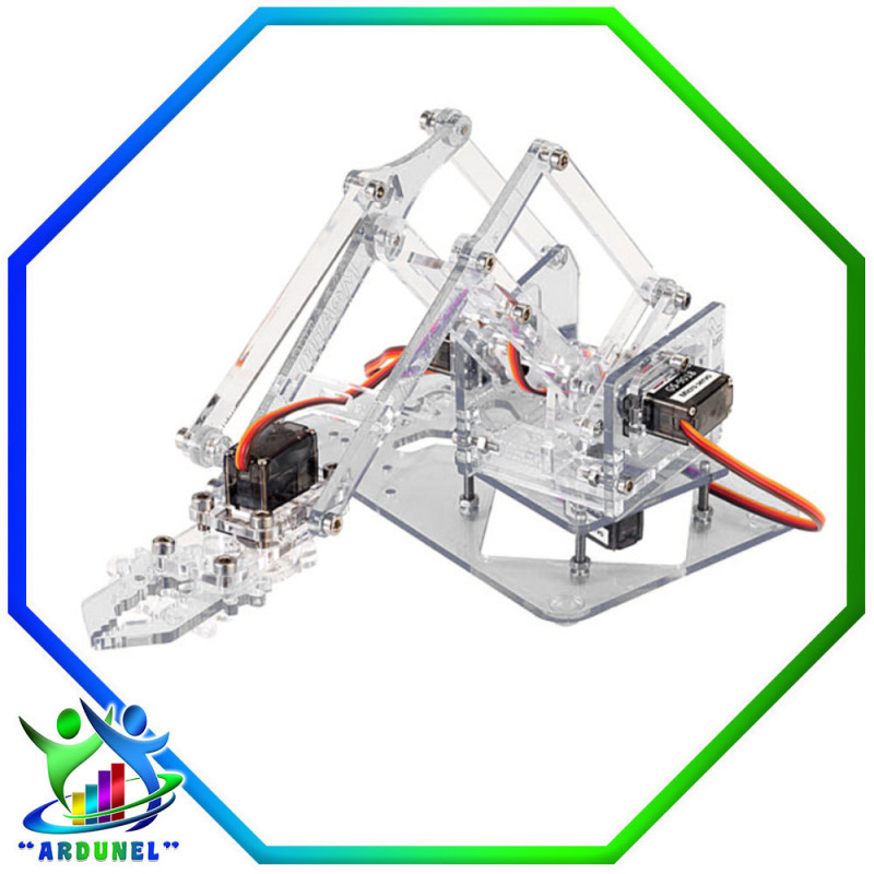 KIT BRAZO ROBOTICO ACRILICO TRANSPARENTE (NO INCLUYE SERVOS) KIT BRAZO ROBOTICO ACRILICO TRANSPARENTE (NO INCLUYE SERVOS)