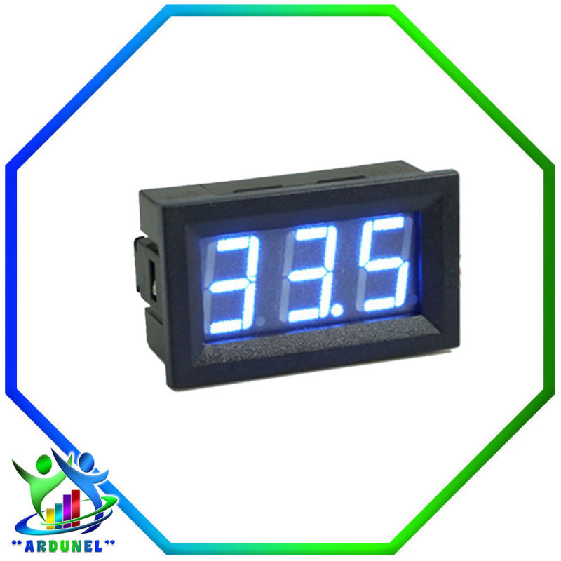 VOLTIMETRO 0,56 PULGADAS 0-30V DC AZUL 3 CABLES VOLTIMETRO 0,56 PULGADAS 0-30V DC AZUL 3 CABLES