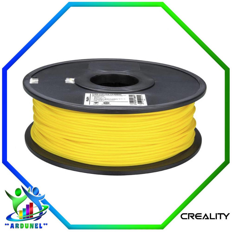 FILAMENTO CR-PLA 1.75MM 1KG, AMARILLO FLUORESCENTE (ALTA CALIDAD) FILAMENTO CR-PLA 1.75MM 1KG, AMARILLO FLUORESCENTE (ALTA CALIDAD)