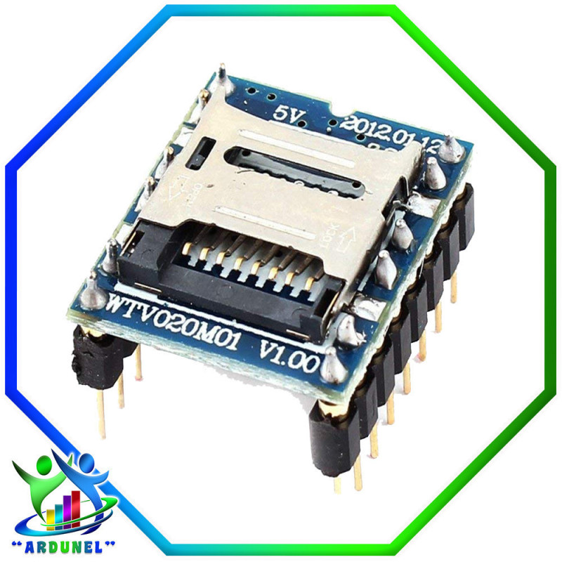 MÓDULO DE SONIDO MP3 MINI TARJETA SD WTV020-SD-16 MÓDULO DE SONIDO MP3 MINI TARJETA SD WTV020-SD-16