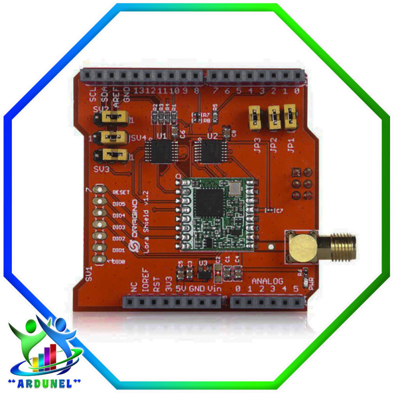 SHIELD LORA TRANSMISOR INALAMBRICO 433MHZ SHIELD LORA TRANSMISOR INALAMBRICO 433MHZ