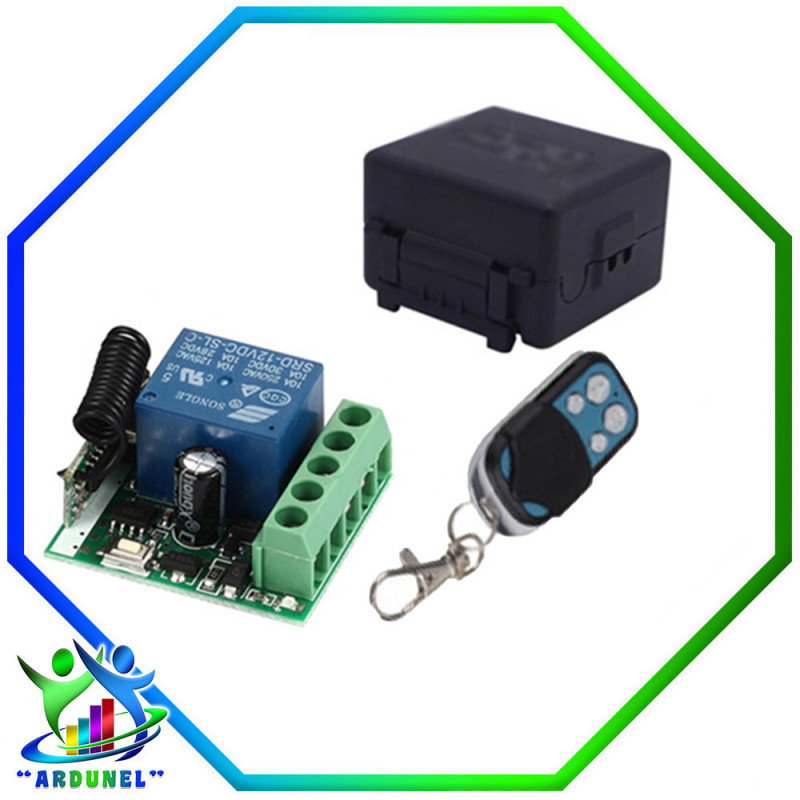MODULO RELE DE 1 CANAL INALÁMBRICO 433MHZ 12V + CONTROL MODULO RELE DE 1 CANAL INALÁMBRICO 433MHZ 12V + CONTROL