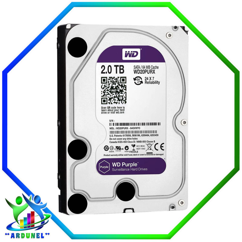 DISCO DURO WD 2TB PURPURA WD20PURX DISCO DURO WD 2TB PURPURA WD20PURX