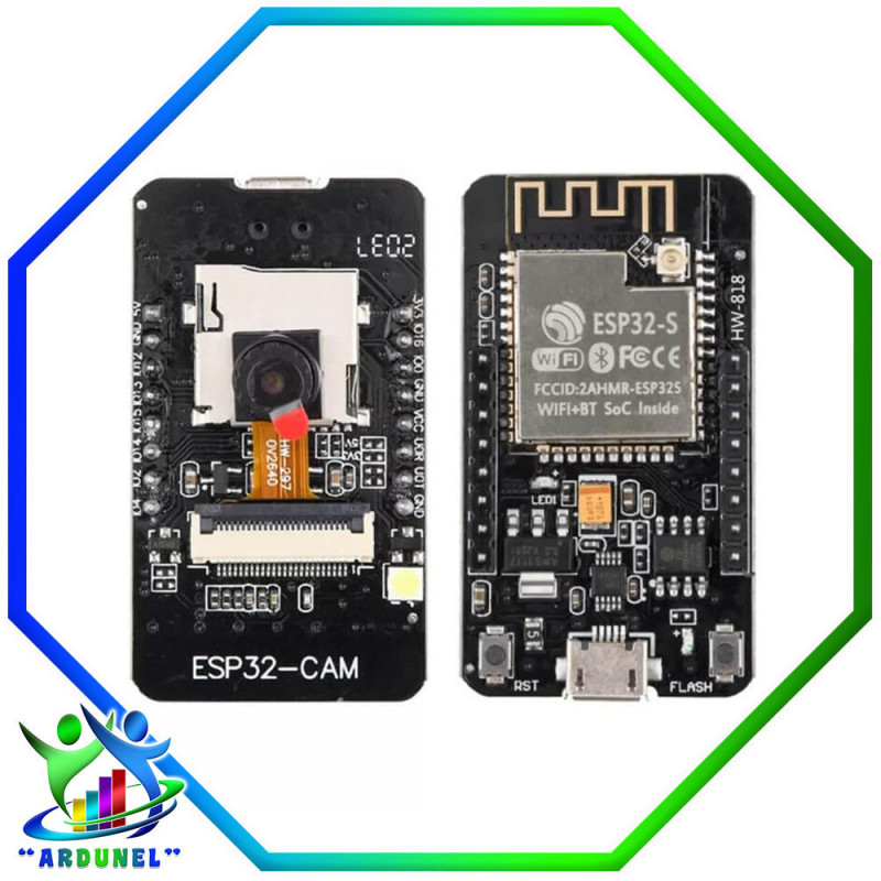 ESP32-CAM-CH340 WIFI - BLUETOOTH OV2640 (MICRO USB) ESP32-CAM-CH340 WIFI - BLUETOOTH OV2640 (MICRO USB)
