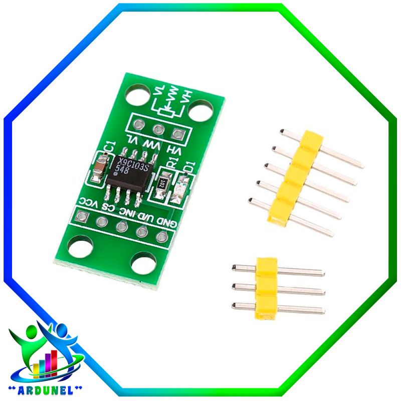 MODULO DE POTENCIOMETRO DIGITAL X9C103S MODULO DE POTENCIOMETRO DIGITAL X9C103S