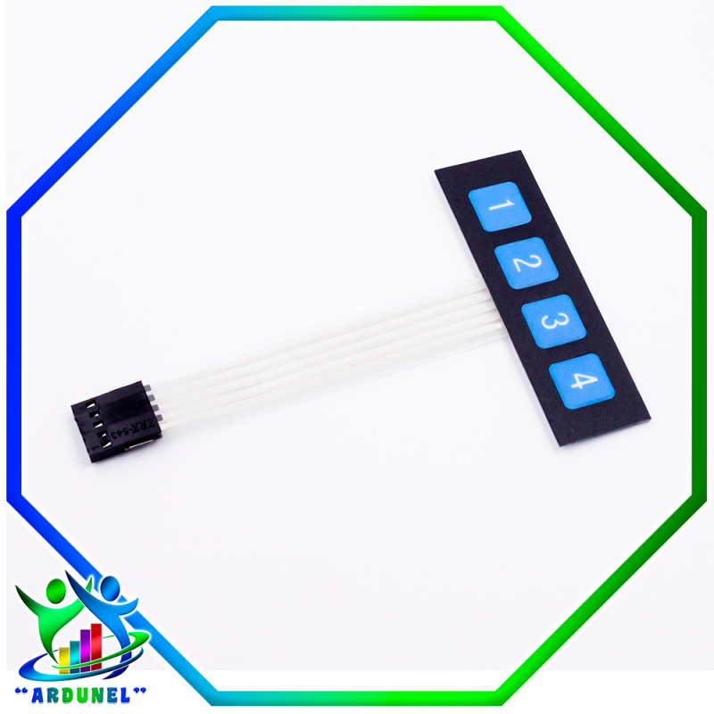 MODULO TECLADO MATRICIAL DE 1x4 MENBRANA MODULO TECLADO MATRICIAL DE 1x4 MENBRANA