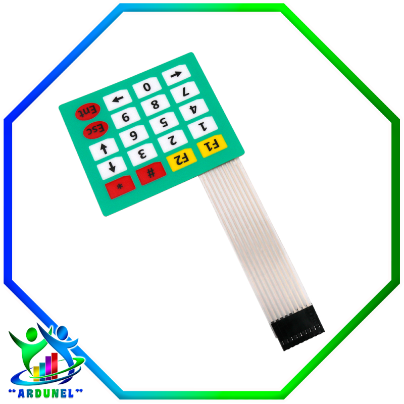 MODULO DE TECLADO MATRICIAL 4X5 MEMBRANA MODULO DE TECLADO MATRICIAL 4X5 MEMBRANA