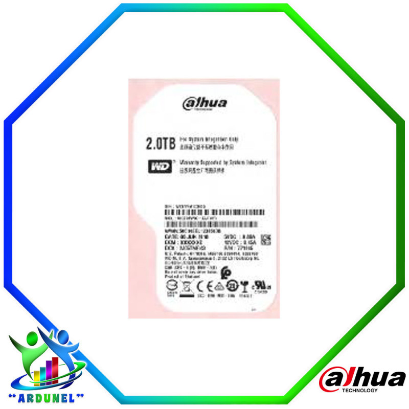 DISCO DURO WESTERN DIGITAL *2TB PARA VIDEOVIGILANCIA DISCO DURO WESTERN DIGITAL *2TB PARA VIDEOVIGILANCIA