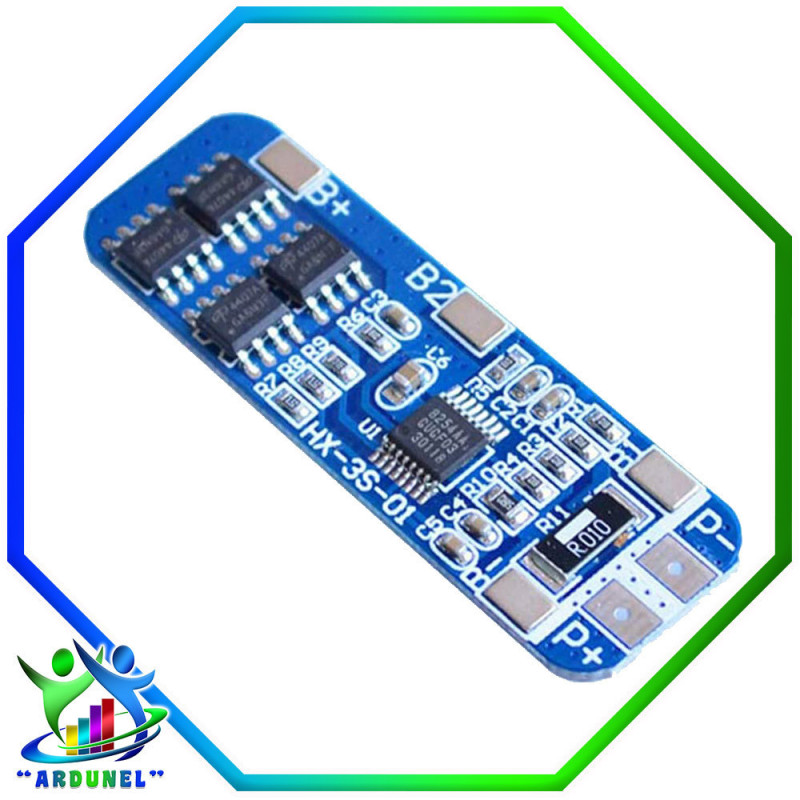 MODULO BMS PROTECCIÓN DE LI-ION 3S 12V 10A 18650 MODULO BMS PROTECCIÓN DE LI-ION 3S 12V 10A 18650