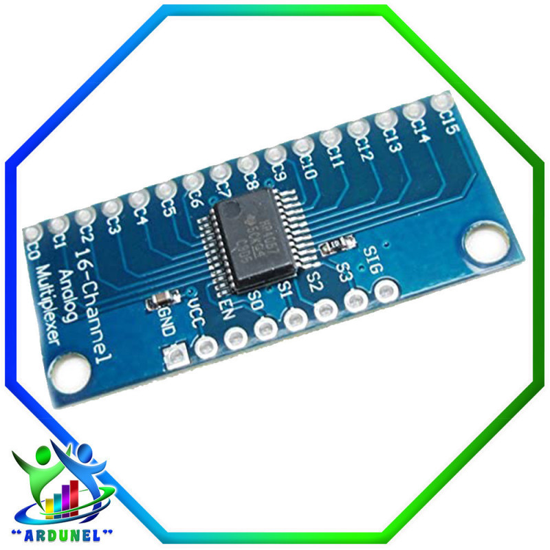 MODULO MULTIPLEXOR ANALÓGICO/DIGITAL CMOS CD74HC4067 DE 16 CANALES MODULO MULTIPLEXOR ANALÓGICO/DIGITAL CMOS CD74HC4067 DE 16 CANALES