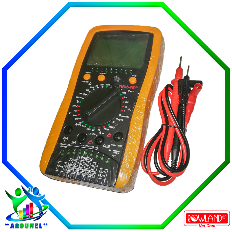 MULTIMETRO DIGITAL HY-980G ELECTRONICO Y RED RJ-11/12/45 ROWLAND MULTIMETRO DIGITAL HY-980G ELECTRONICO Y RED RJ-11/12/45 ROWLAND