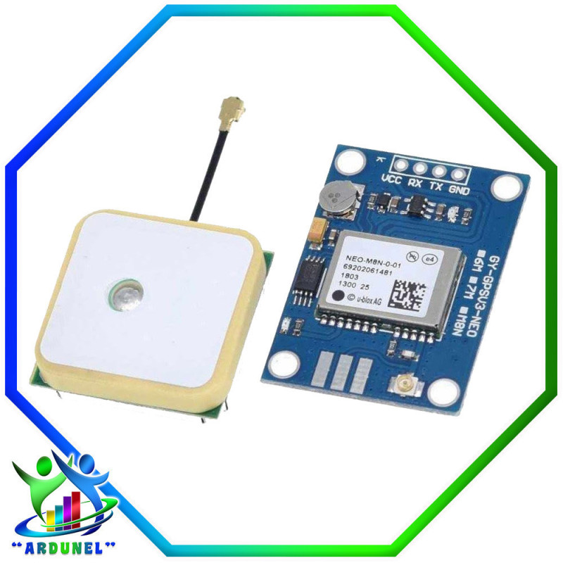 MÓDULO GPS UBLOX GYGPSV1 NEO-8M MÓDULO GPS UBLOX GYGPSV1 NEO-8M