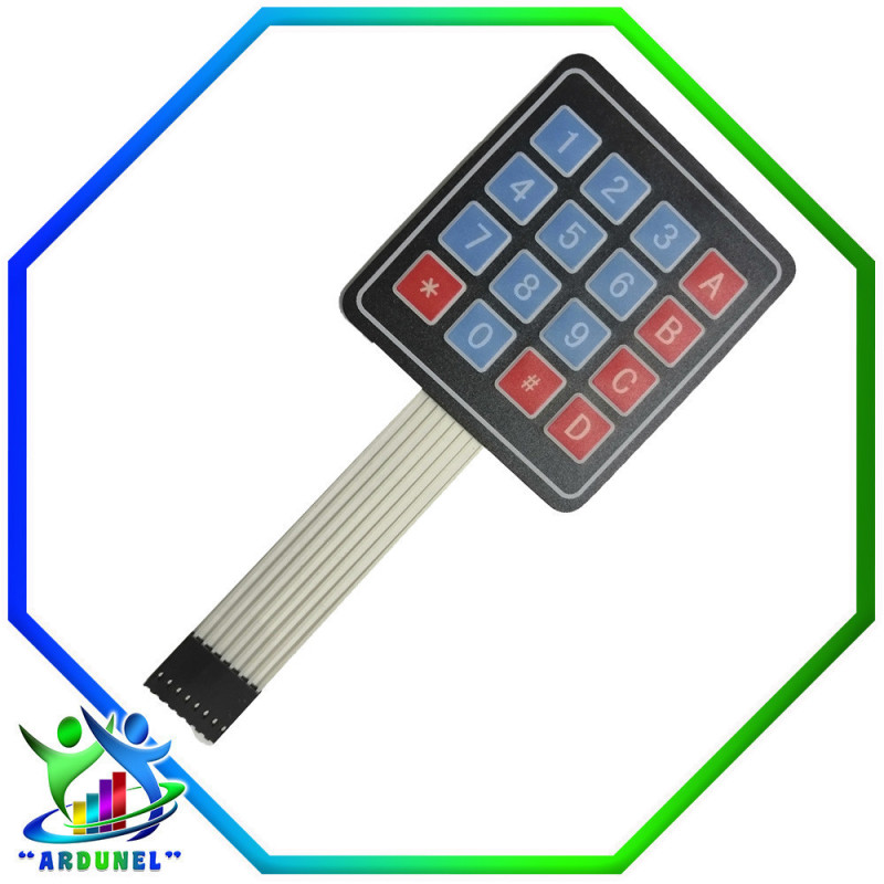MODULO TECLADO MATRICIAL 4X4 MEMBRANA MODULO TECLADO MATRICIAL 4X4 MEMBRANA