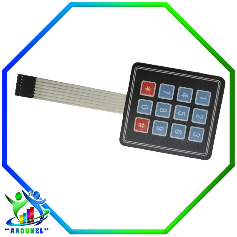 MODULO TECLADO MATRICIAL 3 X 4 MEMBRANA MODULO TECLADO MATRICIAL 3 X 4 MEMBRANA