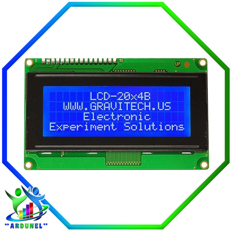 LCD 20X4 5V 2004A LUZ DE FONDO AZUL (ALTA CALIDAD) LCD 20X4 5V 2004A LUZ DE FONDO AZUL (ALTA CALIDAD)