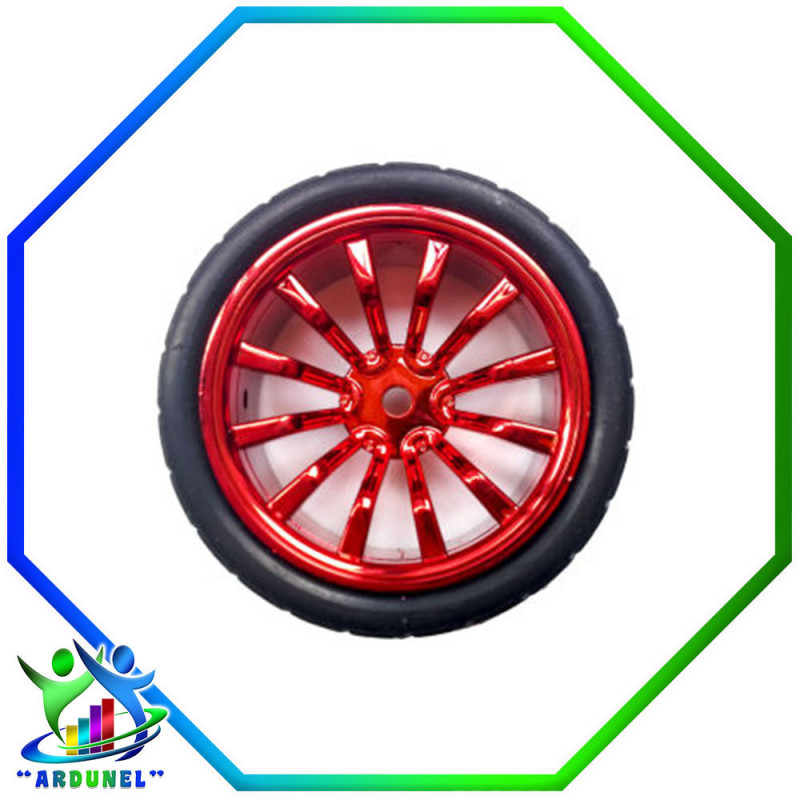 RUEDA DE GOMA GAUCHO 65MM (ROJO) RUEDA DE GOMA GAUCHO 65MM (ROJO)