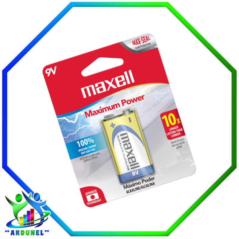 BATERIA ALCALINA 9V 6LF22 (MAXELL) BATERIA ALCALINA 9V 6LF22 (MAXELL)