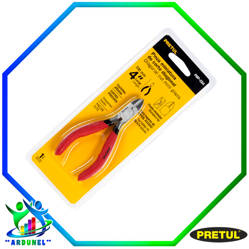 PINZA MINIATURA CORTE DIAGONAL 4', PRETUL PINZA MINIATURA CORTE DIAGONAL 4', PRETUL