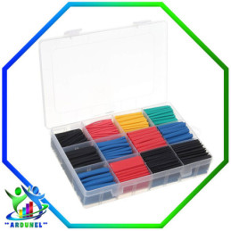 KIT 530PCS CABLE TERMOCONTRAÍBLE + CAJA PLÁSTICA 19*13CM