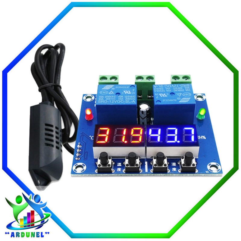 TERMOSTATO DIGITAL XH-M452 DE ALTA PRECISIÓN DC 12V 10A TEMPERATURA Y HUMEDAD SHT20 TERMOSTATO DIGITAL XH-M452 DE ALTA PRECISIÓN DC 12V 10A TEMPERATURA Y HUMEDAD SHT20