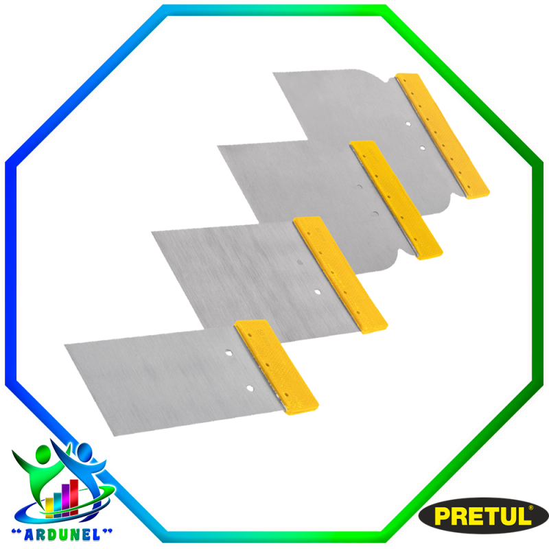 SET DE 4 ESPATULAS FLEXIBLES CON MANGO DE PLASTICO SET DE 4 ESPATULAS FLEXIBLES CON MANGO DE PLASTICO