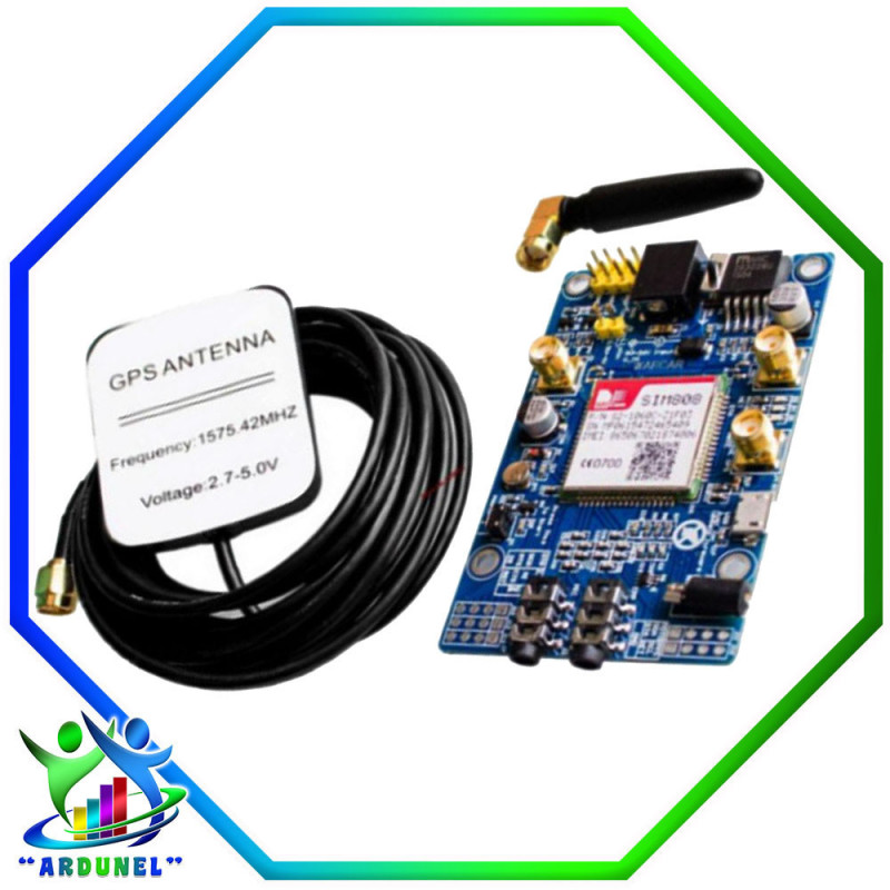SIM808 MÓDULO GSM GPRS PLACA DE DESARROLLO GPS IPX SMA CON ANTENA GPS SIM808 MÓDULO GSM GPRS PLACA DE DESARROLLO GPS IPX SMA CON ANTENA GPS