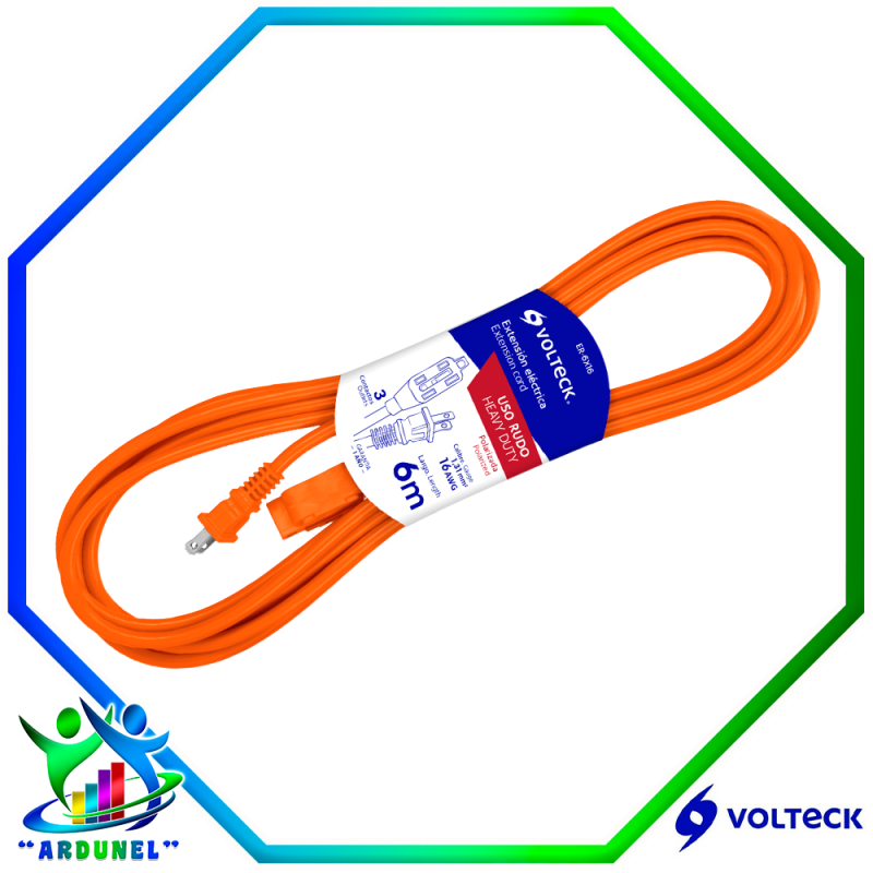 EXTENSIÓN ELECTRICA DE USO RUDO 6M 2X16 AWG EXTENSIÓN ELECTRICA DE USO RUDO 6M 2X16 AWG