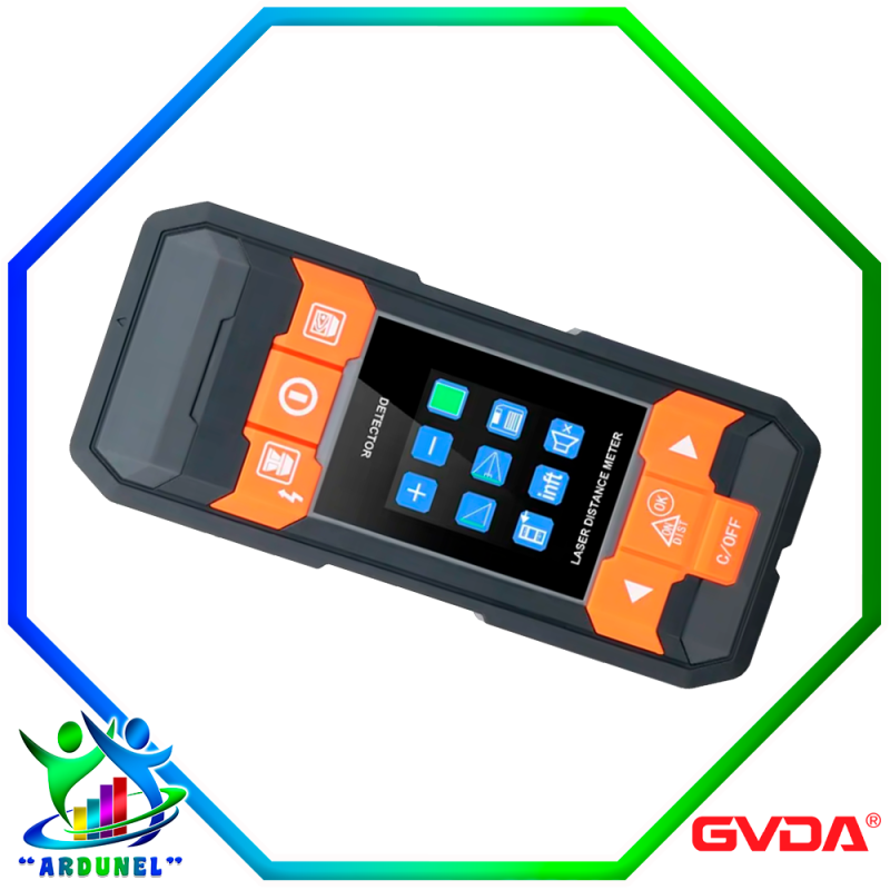 ESCANER DE PARED Y MEDIDOR DE DISTANCIA LASER 40M GD210D (RECARGABLE) ESCANER DE PARED Y MEDIDOR DE DISTANCIA LASER 40M GD210D (RECARGABLE)