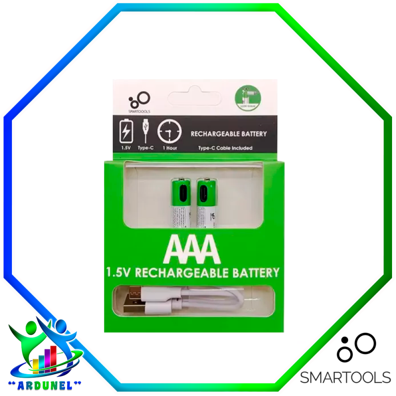 BATERIA AAA LI-ION RECARGABLE USB TIPO C (PAR) BATERIA AAA LI-ION RECARGABLE USB TIPO C (PAR)