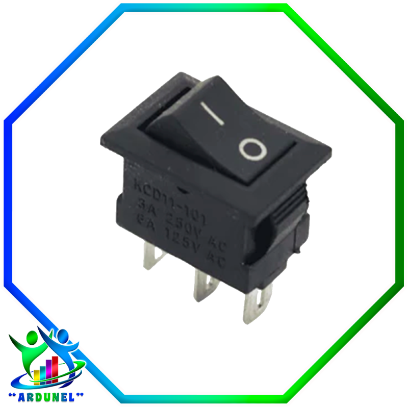 INTERRUPTOR KCD11 3A 250V ON/OFF 3 PIN INTERRUPTOR KCD11 3A 250V ON/OFF 3 PIN