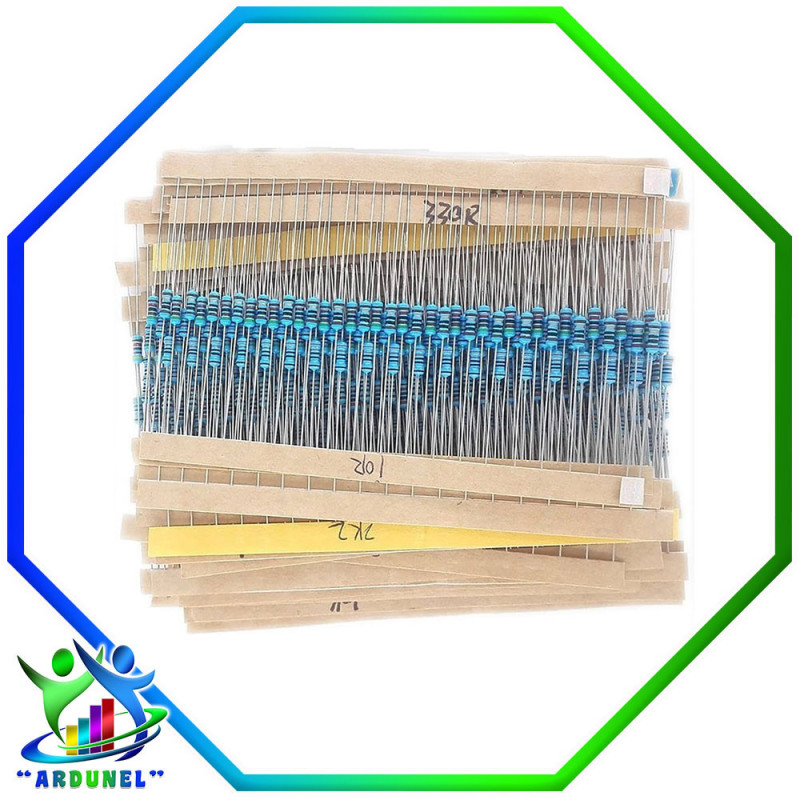 KIT DE RESISTENCIAS DE 1/2W 1% (600 PZAS) KIT DE RESISTENCIAS DE 1/2W 1% (600 PZAS)