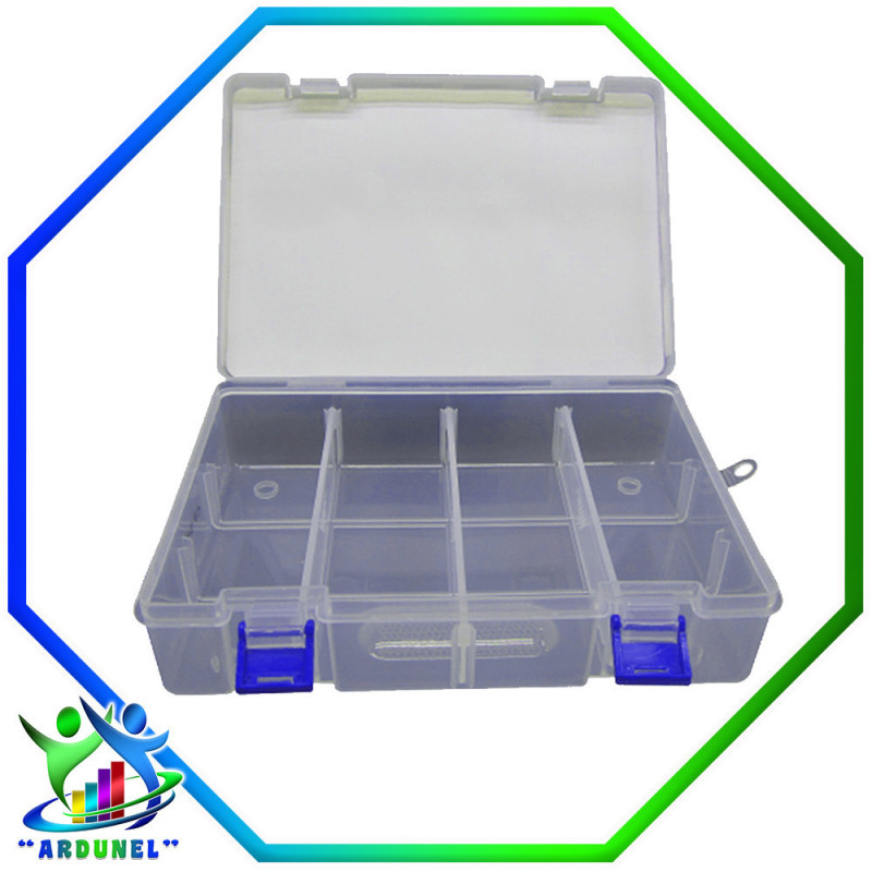CAJA DE ALMACENAMIENTO 19,5 * 12,7 * 4,5 CM DE 8 DIVISIONES CAJA DE ALMACENAMIENTO 19,5 * 12,7 * 4,5 CM DE 8 DIVISIONES