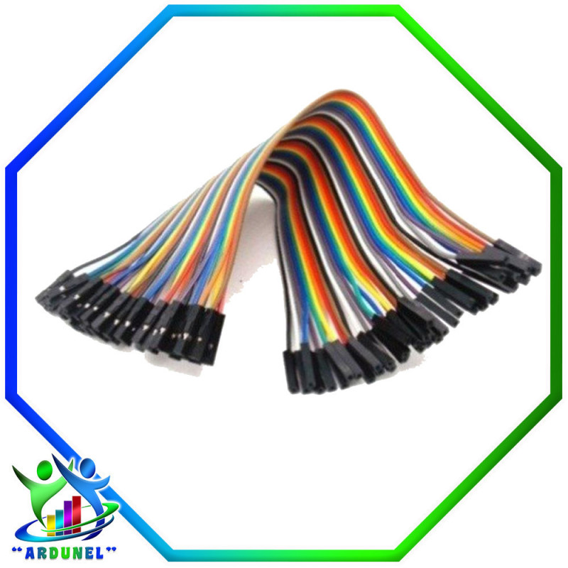 CABLES JUMPER HEMBRA-HEMBRA 20CM (ALTA CALIDAD) CABLES JUMPER HEMBRA-HEMBRA 20CM (ALTA CALIDAD)