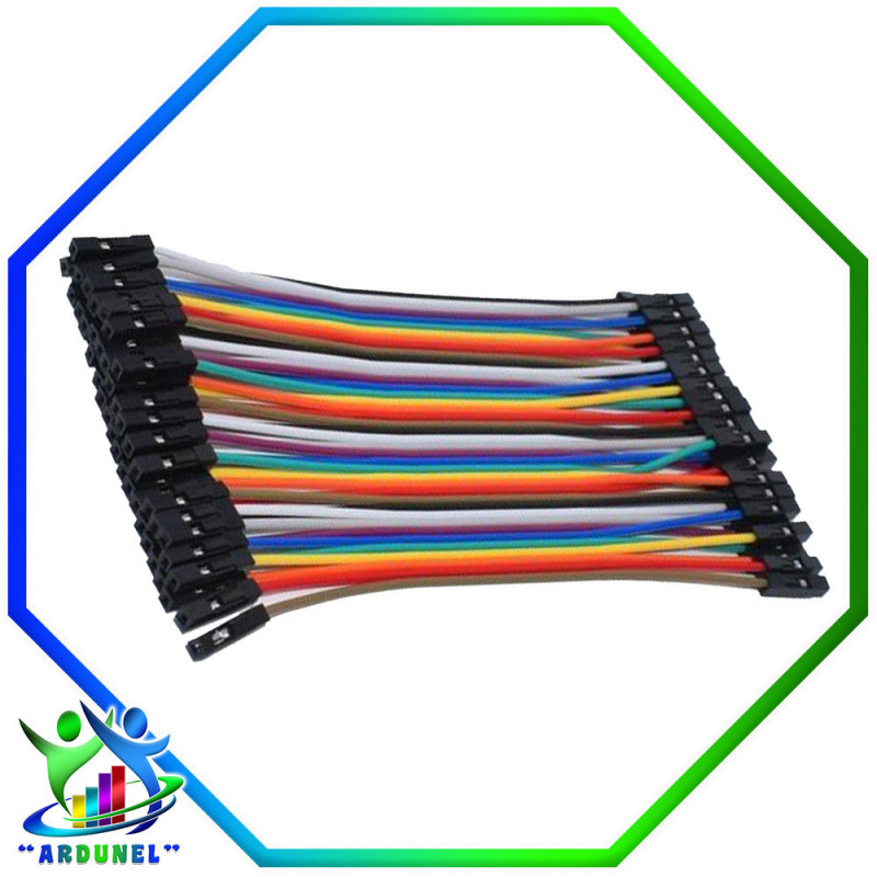 CABLES JUMPER HEMBRA-HEMBRA 10CM (ALTA CALIDAD) CABLES JUMPER HEMBRA-HEMBRA 10CM (ALTA CALIDAD)