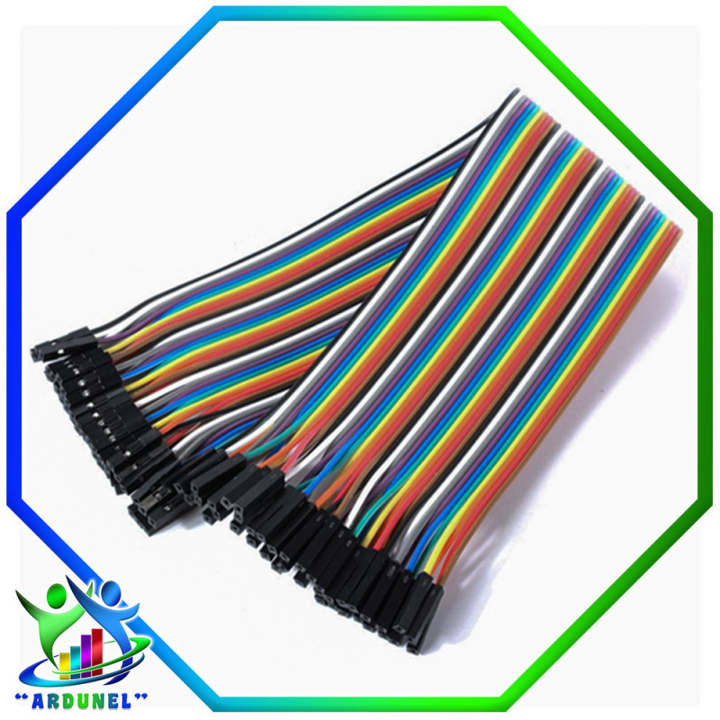 CABLES JUMPER HEMBRA-HEMBRA 30CM (ALTA CALIDAD) CABLES JUMPER HEMBRA-HEMBRA 30CM (ALTA CALIDAD)