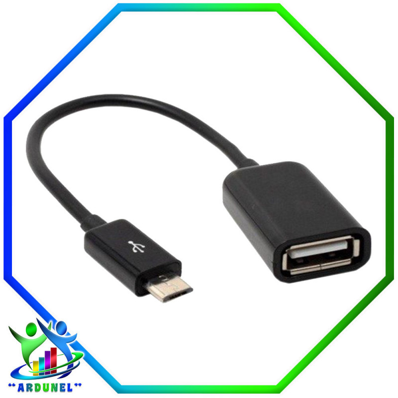 CABLE OTG MICRO USB A USB HEMBRA NEGRO CABLE OTG MICRO USB A USB HEMBRA NEGRO