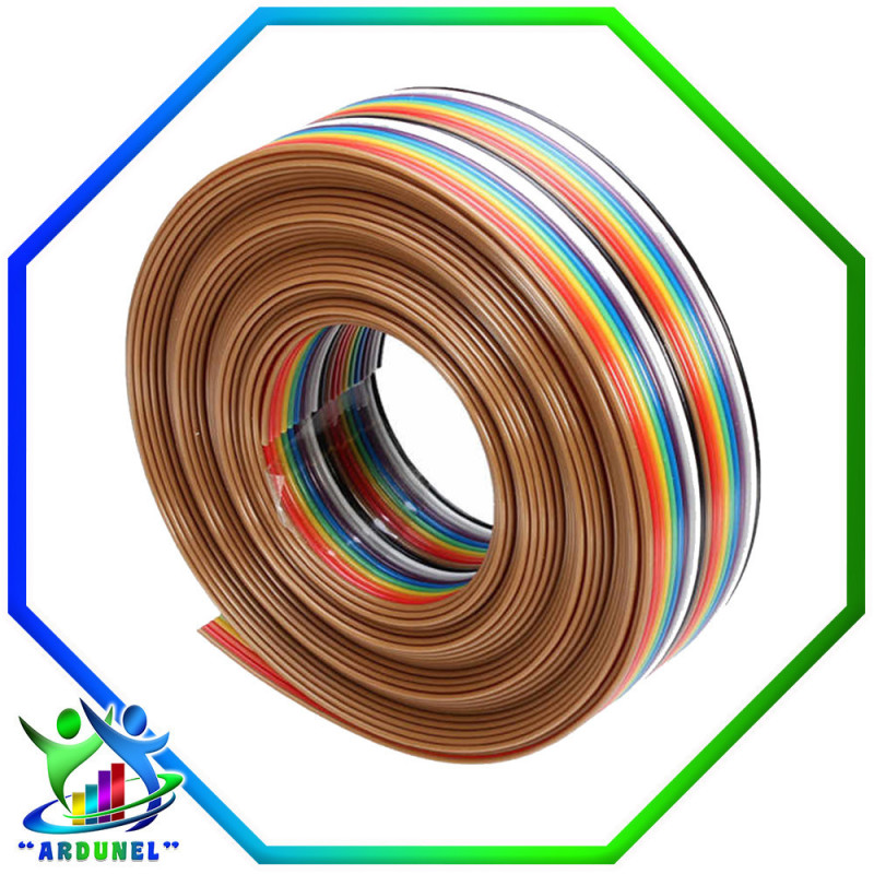 CABLE DUPONT 40 PINES 1.27MM COBRE PURO 28AWG (X METRO) CABLE DUPONT 40 PINES 1.27MM COBRE PURO 28AWG (X METRO)