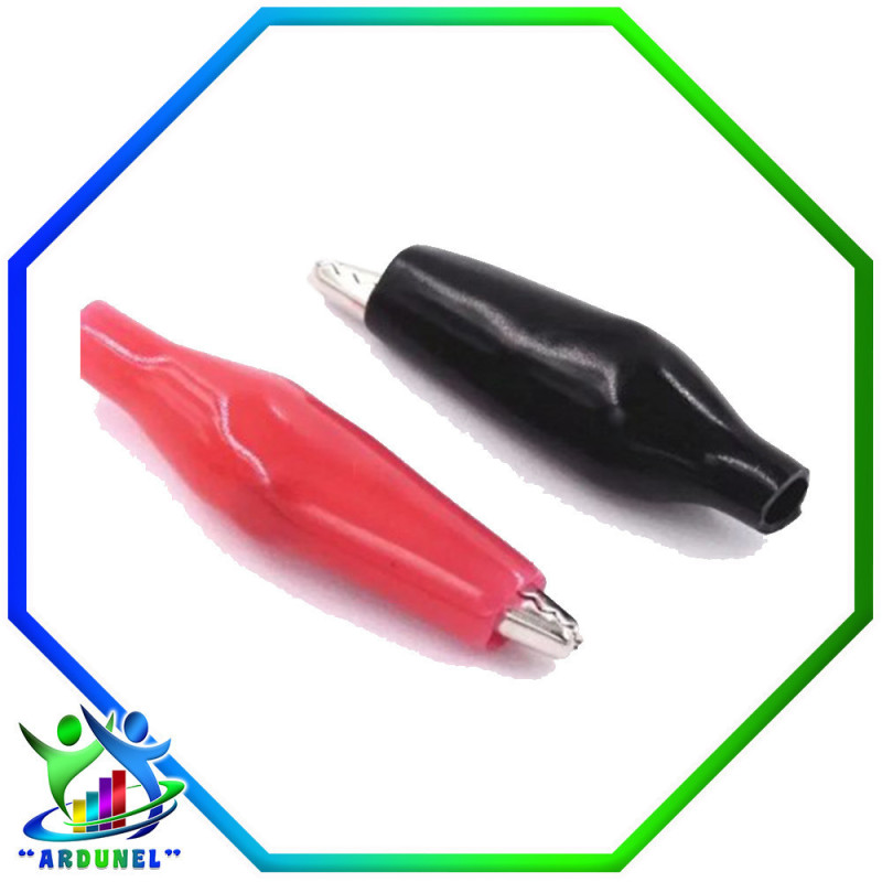 PINZA COCODRILO ROJO Y NEGRO 35MM PINZA COCODRILO ROJO Y NEGRO 35MM