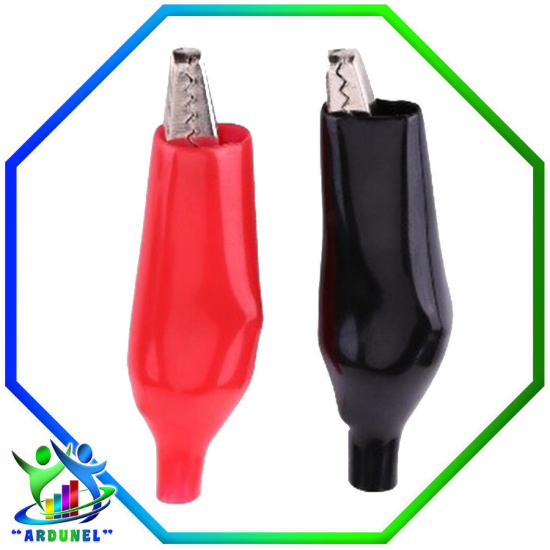 PINZA COCODRILO ROJO Y NEGRO 45MM PINZA COCODRILO ROJO Y NEGRO 45MM